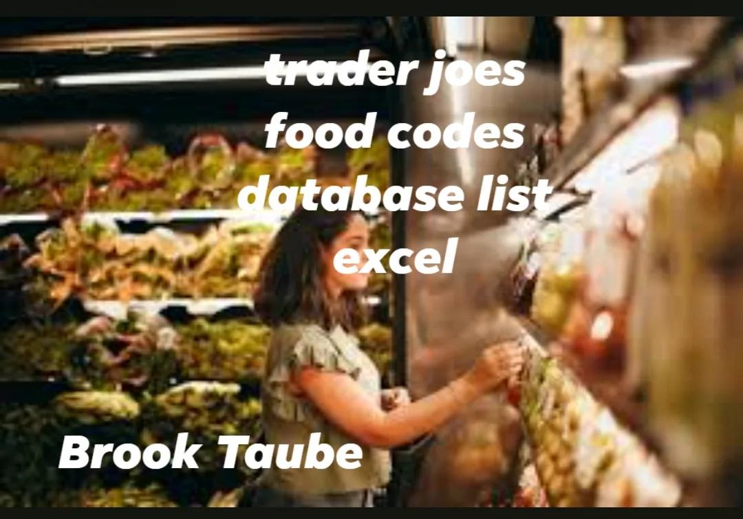 trader joes food codes database list excel